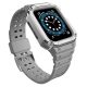 Protect Strap Band Band with Case for Apple Watch 7 / SE (41/40 / 38mm) Case Armored Watch Cover Gray