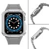 Protect Strap Band Band with Case for Apple Watch 7 / SE (41/40 / 38mm) Case Armored Watch Cover Gray