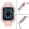 Protect Strap Band Band with Case for Apple Watch 7 / SE (41/40 / 38mm) Case Armored Watch Cover Pink