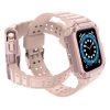 Protect Strap Band with Case for Apple Watch 7 / SE (45/44 / 42mm) Case Armored Watch Cover Pink