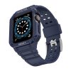 Protect Strap Band with Case for Apple Watch 7 / SE (45/44 / 42mm) Case Armored Watch Cover Blue