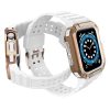 Protect Strap Band Band with Case for Apple Watch 7 / SE (41/40 / 38mm) Case Armored Watch Cover White