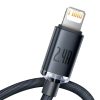 Baseus Crystal Shine Series cable USB cable for fast charging and data transfer USB Type A - Lightning 2.4A 1.2m black (CAJY000001)