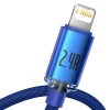 Baseus Crystal Shine Series cable USB cable for fast charging and data transfer USB Type A - Lightning 2.4A 1.2m blue (CAJY000003)