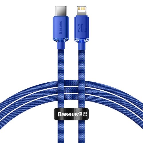 Baseus Crystal Shine Series cable USB cable for fast charging and data transfer USB Type C - Lightning 20W 1.2m blue (CAJY000203)