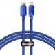 Baseus Crystal Shine Series cable USB cable for fast charging and data transfer USB Type C - Lightning 20W 1.2m blue (CAJY000203)