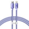 Baseus Crystal Shine Series cable USB cable for fast charging and data transfer USB Type C - Lightning 20W 1.2m purple (CAJY000205)