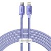 Baseus Crystal Shine Series cable USB cable for fast charging and data transfer USB Type C - Lightning 20W 2m purple (CAJY000305)