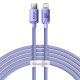 Baseus Crystal Shine Series cable USB cable for fast charging and data transfer USB Type C - Lightning 20W 2m purple (CAJY000305)