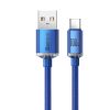 Baseus Crystal Shine Series cable USB cable for fast charging and data transfer USB Type A - USB Type C 100W 1.2m blue (CAJY000403)