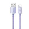 Baseus Crystal Shine Series cable USB cable for fast charging and data transfer USB Type A - USB Type C 100W 1.2m purple (CAJY000405)