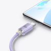 Baseus Crystal Shine Series cable USB cable for fast charging and data transfer USB Type A - USB Type C 100W 2m purple (CAJY000505)