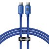 Baseus Crystal Shine Series cable USB cable for fast charging and data transfer USB Type C - USB Type C 100W 1.2m blue (CAJY000603)