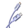 Baseus Crystal Shine Series cable USB cable for fast charging and data transfer USB Type C - USB Type C 100W 1.2m purple (CAJY000605)