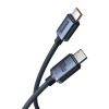 Baseus Crystal Shine Series cable USB cable for fast charging and data transfer USB Type C - USB Type C 100W 2m black (CAJY000701)