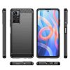 Carbon Case Flexible Cover Sleeve for Xiaomi Redmi Note 11 black