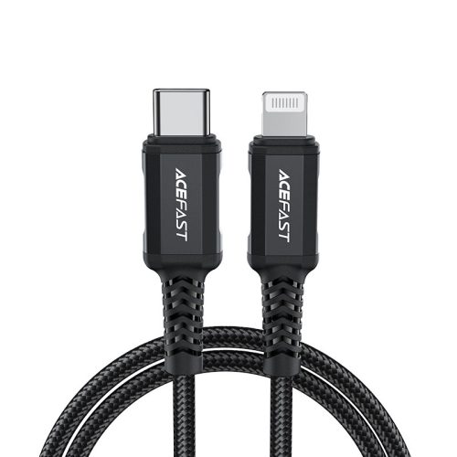 Acefast cable MFI USB Type C - Lightning 1,8m, 30W, 3A black (C4-01 C Black)