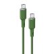 Acefast cable USB Type C - USB Type C 1.2m, 60W (20V / 3A) green (C2-03 oliver green)