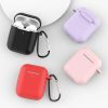 Case for AirPods Pro 2 / AirPods Pro Silicone Soft Earphone Cover + Keychain Lobster Clasp Pendant Pink (Case D)