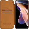 Nillkin Qin Case Case for Xiaomi Redmi Note 11 Pro+ (China) / Redmi Note 11 Pro (China) / Mi11i HyperCharge Camera Protector Holster Cover Flip Case Brown