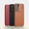 Nillkin Qin Leather Pro Case Case for Samsung Galaxy S22+ (S22 Plus) Camera Protector Holster Cover Flip Case Black