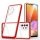 Clear 3in1 Case for Samsung Galaxy A72 4G Frame Gel Cover Red