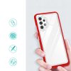 Clear 3in1 Case for Samsung Galaxy A72 4G Frame Gel Cover Red