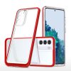 Clear 3in1 Case for Samsung Galaxy S21 5G Frame Gel Cover Red