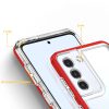 Clear 3in1 Case for Samsung Galaxy S21 5G Frame Gel Cover Red