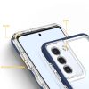 Clear 3in1 Case for Samsung Galaxy S21 + 5G (S21 Plus 5G) Frame Gel Cover Blue