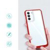 Clear 3in1 Case for Samsung Galaxy S21 + 5G (S21 Plus 5G) Frame Gel Cover Red