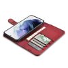 iCarer Haitang Leather Wallet Case Leather Case for Samsung Galaxy S22 + (S22 Plus) Wallet Housing Cover Red (AKSM05RD)