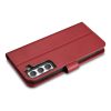 iCarer Haitang Leather Wallet Case Leather Case for Samsung Galaxy S22 + (S22 Plus) Wallet Housing Cover Red (AKSM05RD)