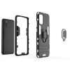 Ring Armor tough hybrid case cover + magnetic holder for Samsung Galaxy A03s (166.5) black