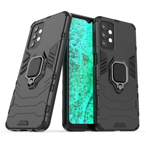 Ring Armor tough hybrid case cover + magnetic holder for Samsung Galaxy A13 5G black