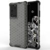 Honeycomb case armored cover with a gel frame for Samsung Galaxy S22 Ultra black