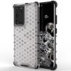 Honeycomb case armored cover with a gel frame for Samsung Galaxy S22 Ultra transparent