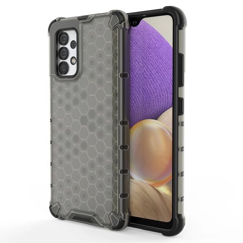 Honeycomb case armored cover with a gel frame for Samsung Galaxy A03s (166.5) black