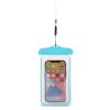 PVC waterproof phone case with lanyard - blue