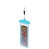 PVC waterproof phone case with lanyard - blue