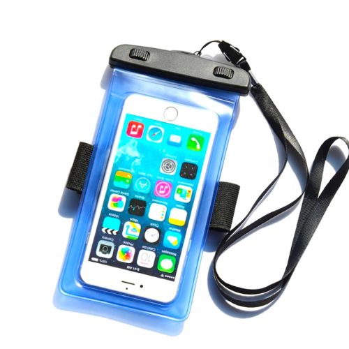 PVC waterproof armband phone case - blue