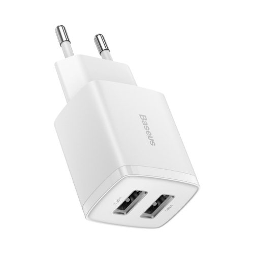 Baseus Compact charger 2x USB 10.5W white (CCXJ010202)