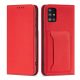 Magnet Card Case For Samsung Galaxy A12 5G Pouch Wallet Card Holder Red