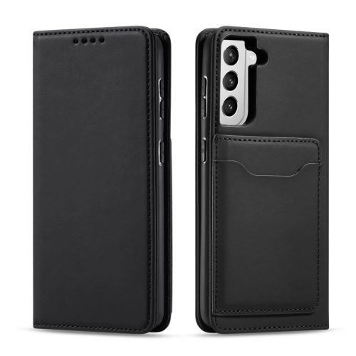 Magnet Card Case for Samsung Galaxy S22 + (S22 Plus) Pouch Wallet Card Holder Black