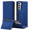 Magnet Card Case Case for Samsung Galaxy S22 + (S22 Plus) Pouch Wallet Card Holder Blue