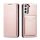 Magnet Card Case for Samsung Galaxy S22 + (S22 Plus) Pouch Wallet Card Holder Pink