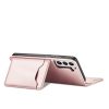 Magnet Card Case for Samsung Galaxy S22 + (S22 Plus) Pouch Wallet Card Holder Pink