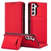 Magnet Card Case for Samsung Galaxy S22 + (S22 Plus) Pouch Wallet Card Holder Red