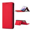 Magnet Card Case for Samsung Galaxy S22 + (S22 Plus) Pouch Wallet Card Holder Red