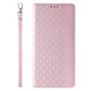 Magnet Strap Case Case for iPhone 13 Pro Max Pouch Wallet + Mini Lanyard Pendant Pink